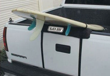 Surfboard Tailgate Rack in action